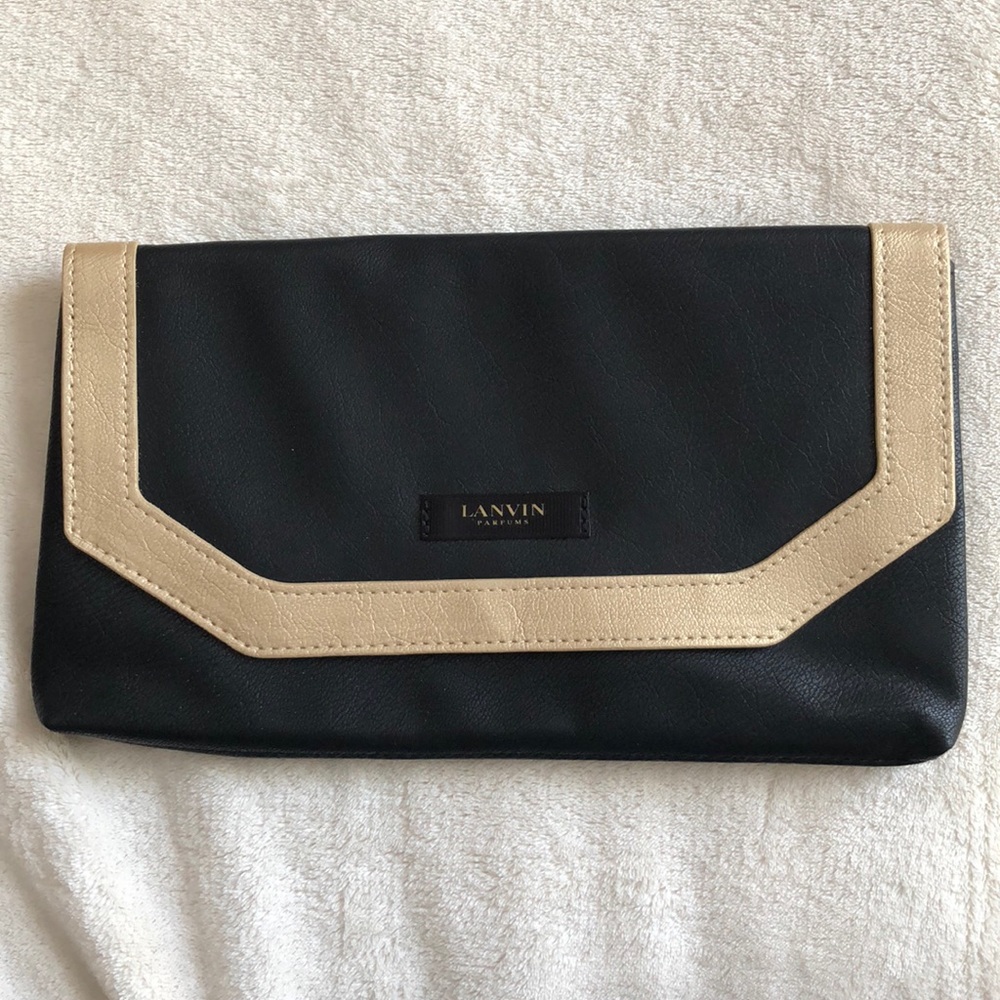 Lanvin Parfums Black and Gold Clutch
